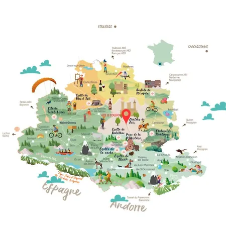Casa vacanze Familial Le Coulhòu- Ariège- 6 Personnes Ferrieres-sur-Ariege